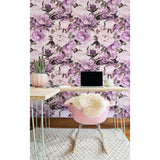 Flower Adhesive Pink Peony Pattern Floral Pink Flowers Self Adhesive Wall Mural Peony