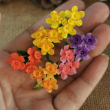 6 Bunches Miniature Colorful Clay Daffodil Flowers Artificial Bouquet Dollhouse Bouquet
