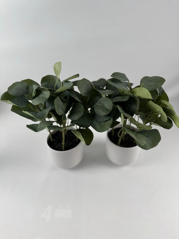 Potted Faux Plant 2-Pack for Indoor Decor Green Plant