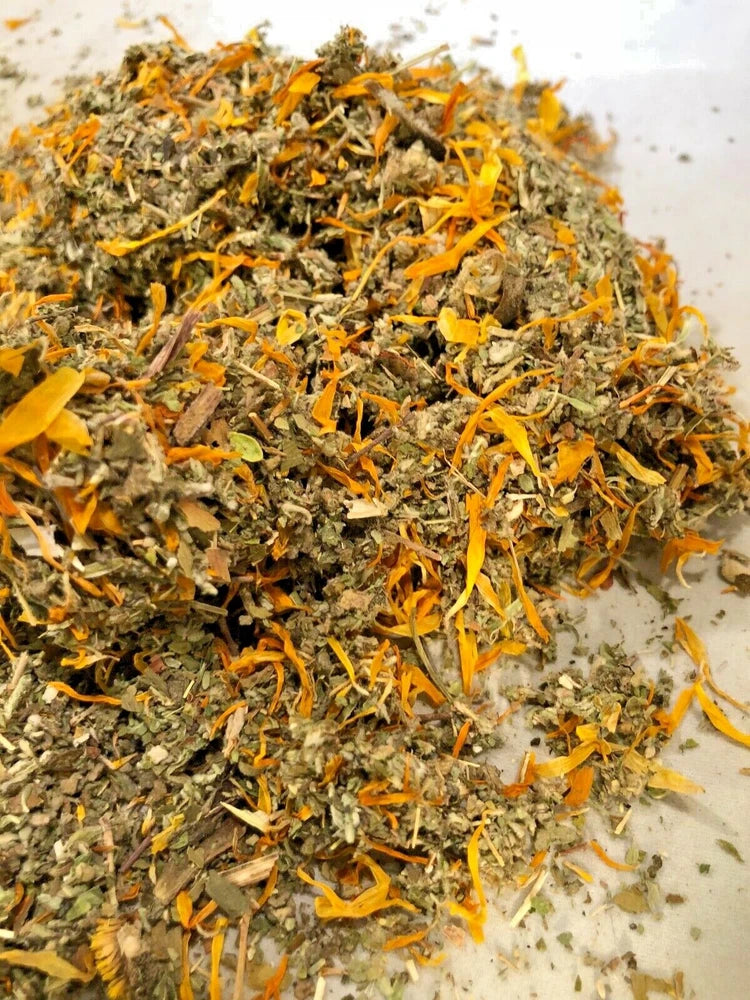 No.9 Herb Blend - Gotu Kola Ginkgo Damiana Leaf Mullein Calendula - 4 oz ounce's Dried Flower
