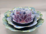 Shabby Chic 3pc Nesting Bowl Rachel Ashwell Hydrangea Melamine Flower Blue Green Hydrangea