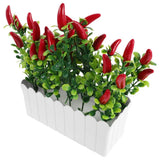 Simulated Pepper Fruit Potted Plant Artificial Ornamental Peppers Chili Decor Green Plant