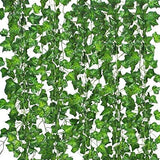 12 Pack 84 Feet Artificial Ivy Garland Leaves Greenery Garlands Hanging Plant Green Plant