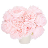 Artificial Flower Heads, Silk Peony Hydrangea Light Pink Faux Flowers 10Pcs Hydrangea