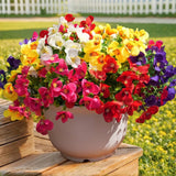 20 Pcs Artificial Flowers for Outdoor, UV Resistant Realistic Pansies Fake Flowe Flowering Plants