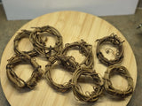 8 Handmade Small Grape Vine Wreaths Decor Art Projects Napkin Rings Decorations Dried Flower