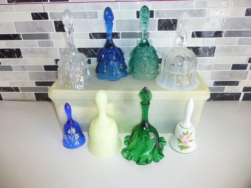 Vintage Fenton Bells YOU PICK: Lily Paisley Diamond Daisy Hand Paint Lions Club Lily