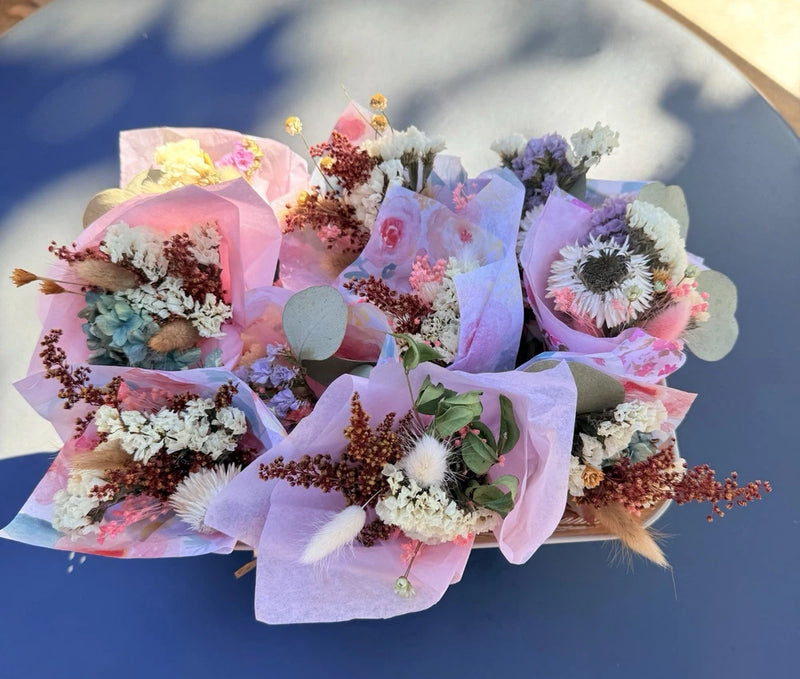 10 Natural Dried Flower Mini  Bouquets For Wedding Party Favor Home Floral Decor Dried Flower
