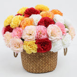 5pcs Artificial Carnation Silk Flowers for Weddings Home Decor Vibrant Colors Carnation