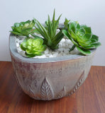 6 Pcs Artificial Succulents Plants Aloe Mini Snow Lotus Grass Landscape Green Plant