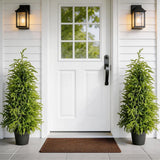 3FT Potted Outdoor Topiary Set of 2, UV Resistant Artificial Outdoor Plants with Green Plant