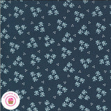 Moda HAPPY DAYS 37603 21 Navy Blue Floral SHERRI & CHELSI Quilt Fabric Flowering Plants