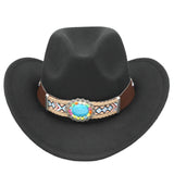 Western Style Cowboy Cowgirl Hat for Kids Boys Girls Fedora Hat with Wide Belt Roses
