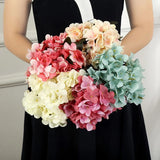 Artificial Bouquet 6 Color DIY Wedding Home Decor Bridal Flower Fake Hydrangea Hydrangea