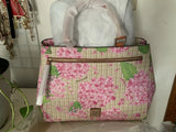 Dooney & Bourke Hydrangea Basketweave Zip Satchel ~ Pink ~ New Hydrangea