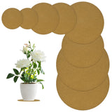 2-Set Cork Plant Coasters, 3.9/5.9/7.9/9.8 in Cork Plant Mats for Garden [Brown] Garden Plants