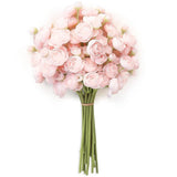 Ranunculus Artificial Flowers 18 Pcs Blush Faux Silk Mini Ranunculus Bulk Fak... Ranunculus