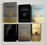 Azzaro  WANTED Cologne Collection Perfume For Men Sample Spray Vial 6pc Set EDT