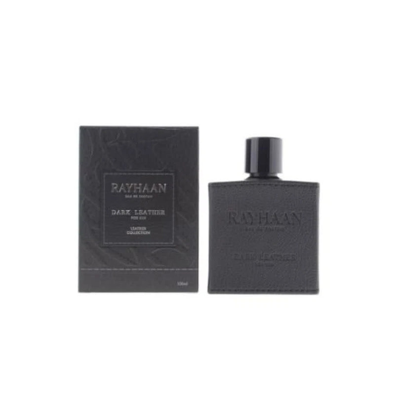Rayhaan Men's Dark Leather EDP Spray 3.38 oz Fragrances 6298044138627 EDP