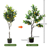 Artificial Lemon Tree Potted Plant | Tall Indoor Outdoor Decor Tree 150cm /120cm Green Plant