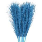 6Pcs Pampas Grass 17.7" Fake Pampas Grass for Wedding Decoration Dark Blue Pampas Grass