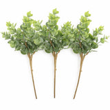 Set of 3 Green Eucalyptus Picks Ð Faux Greenery Floral Stems Green Plant