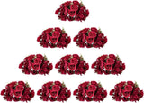 BLOSMON Flower Balls Wedding Rose Centerpieces 10 Pcs Fake Flowers With Base Hydrangea