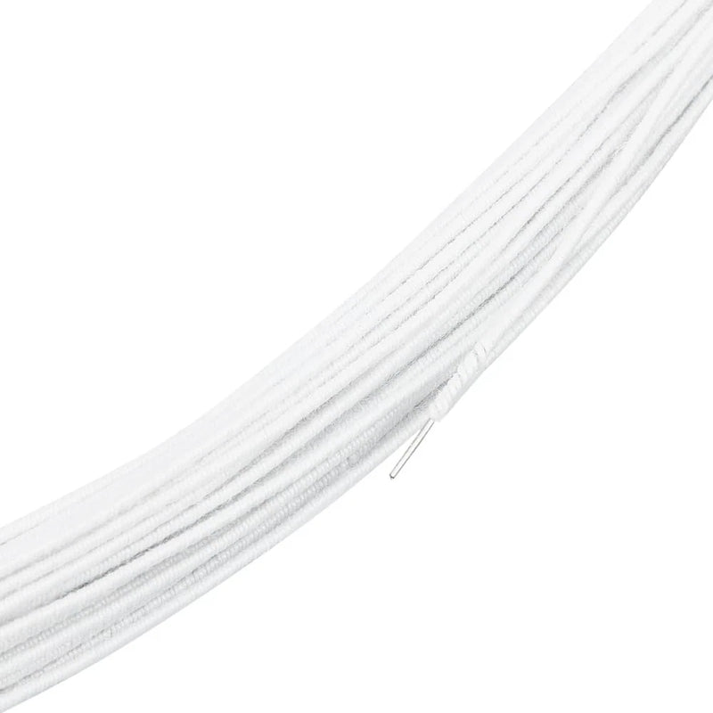 21 Yard White Cotton Covered Millinery Wire, Cotton Covered Floral Wire with Met Flowering Plants