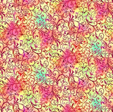 Quilting Treasures - Rainbow Iris - Scrolls - Pink, Fabric BTY Flowering Plants