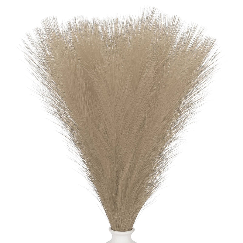 17.7in Pampas Grass Decor 30pcs Bulk Fluffy Faux Small Dried Pampas Grass Brown Pampas Grass