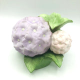 Vtg Porcelain Hydrangea Flower Night Light Oil Diffuser Purple Pink Flowers Hydrangea