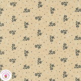 Moda BLACKBIRD'S NEST 9751 11 Beige Black  KANSAS TROUBLES Quilt Fabric Flowering Plants