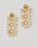 Lilly Pulitzer NWT Bouquet Toss Earrings Pearl/Gold Bouquet