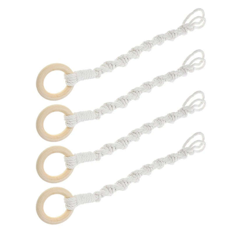 4 Pcs Macrame Hanger Hanging Plants Holder Garden Planter Basket Rope Garden Plants