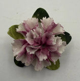 Jon Anton Bone China Pink Floral Carnation Brooch Pin Made in England Carnation