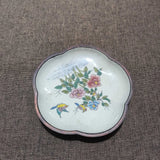 Copper body cloisonn Ž enamel peony flower and bird tea tray Peony