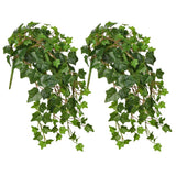 2pcs Artificial Hanging Plants 24" Fake Ivy Vine Faux Ivy Leaves Hanging Plan... Green Plant