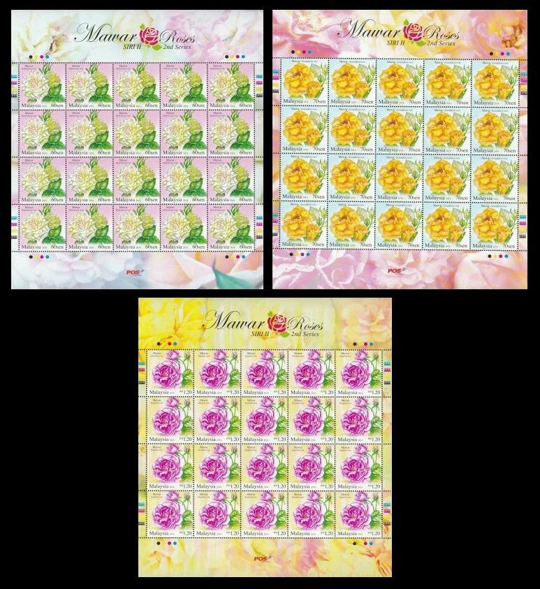 Malaysia Roses II 2014 Plant Flower Flora Love Valentine (sheetlet) MNH *rare Flowering Plants