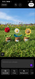 Pick One Rose Daisy Or Sunflower Crocheted Emotional Support Flower 6" Sunflower