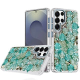 For Samsung S25 Ultra Case Roses Arrangement 3D Bling Cover + Tempered Glass Roses