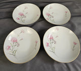 Vintage Royal Court Carnation Fine China JAPAN Set of 4 Soup Salad Bowl 6.5" Carnation