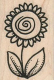 Mounted Rubber Stamp, Sunflower, Plant, Flower, Sun Flower, Sunflower Sketch Sunflower