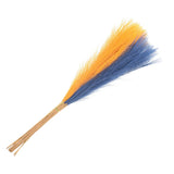 20Pcs Faux Pampas Grass,21"/55cm Fake Pampas Grass Decor,Blue/Gold Pampas Grass