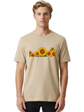 Sunflowers-12 Mens Graphic Tee, 100% Cotton, Casual Summer Wear Sunflower