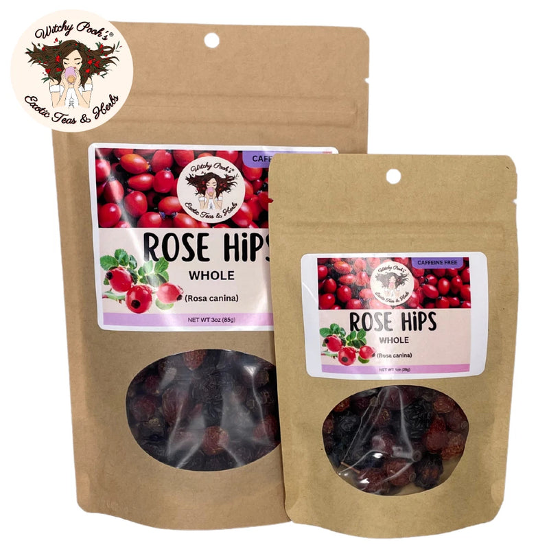 Rose hip fruit tea—caffeine-free whole fruit in kraft pouch, resealable