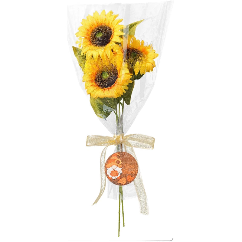 Yellow Plastic Sunflower Bouquet 17.7 x 9.8 in Fake Flowers for Home Decoration Sunflower