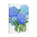 Violet Hydrangea Flowers Botanical Wall Art, Stretched Canvas Wall Art Hydrangea