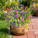 Lifelike Artificial Daisy Flowers, 12 Bundles Multi-Color UV Resistant Faux P... Daisies