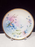 H & C Bavaria Hand Painted 8 1/4" Plate Blue Hydrangea Flowers SIGNED Hydrangea