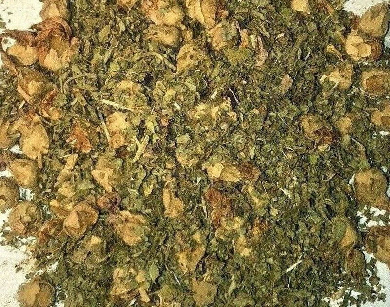 Marshmallow Leaf & Flower Mix - Quality Bulk Herb Medicinal Blend - 1/4 oz ounce Dried Flower